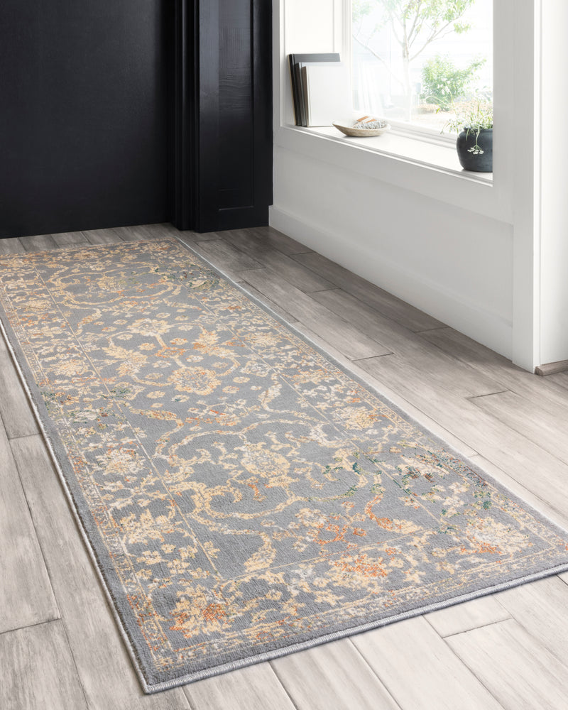 ISADORA Collection Rug  in  SILVER / SILVER Gray Accent Power-Loomed Polypropylene