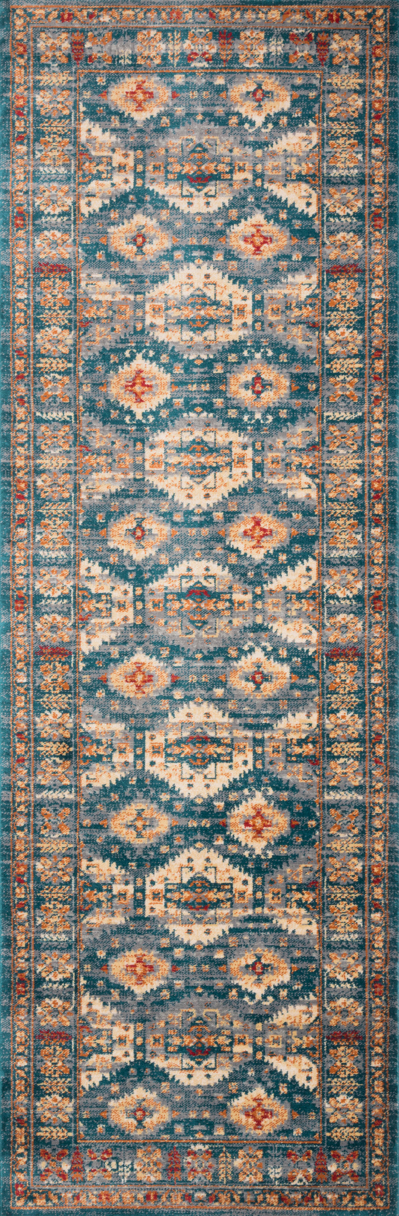 ISADORA Collection Rug  in  LAGOON / MULTI Blue Accent Power-Loomed Polypropylene