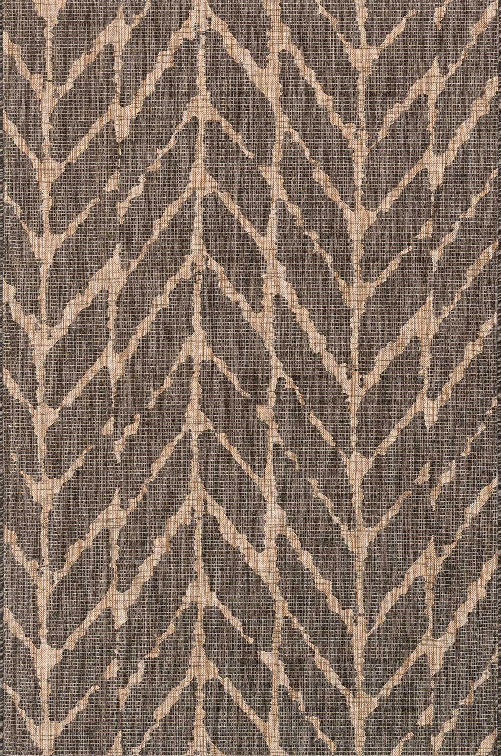 ISLE Collection Rug  in  CHARCOAL / MOCHA Gray Small Power-Loomed Polypropylene