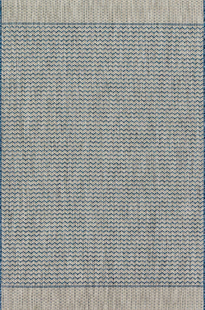 ISLE Collection Rug  in  GREY / BLUE Gray Small Power-Loomed Polypropylene