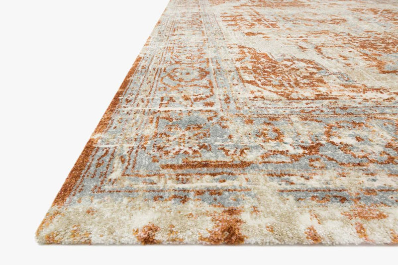 James Collection Rug in RUST / SKY