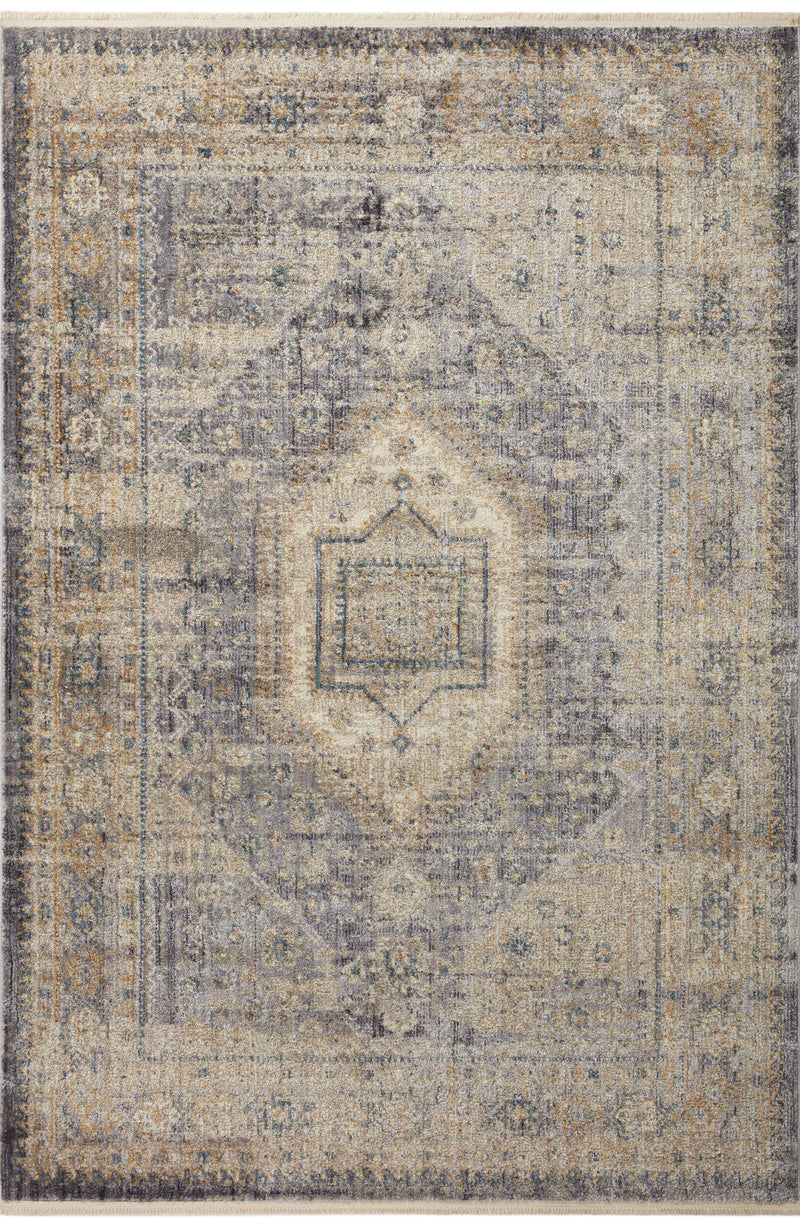 Janey Collection Rug  in  Slate / Gold Gray Accent Power-Loomed Viscose