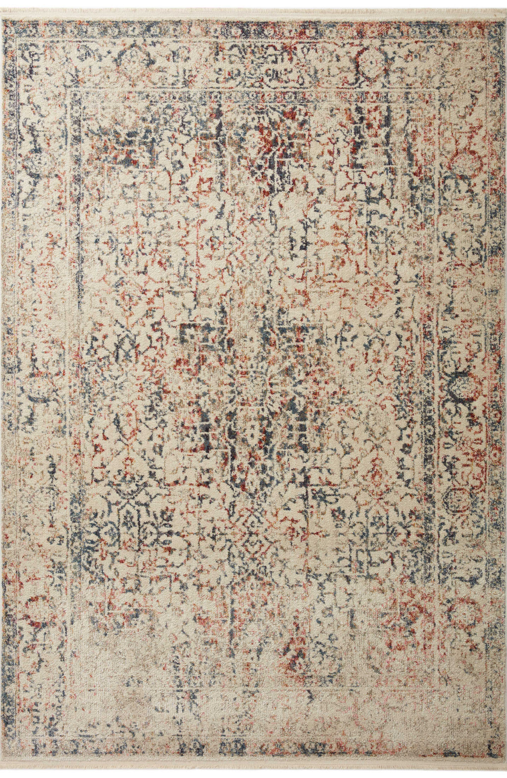 Janey Collection Rug  in  Ivory / Multi Ivory Accent Power-Loomed Viscose