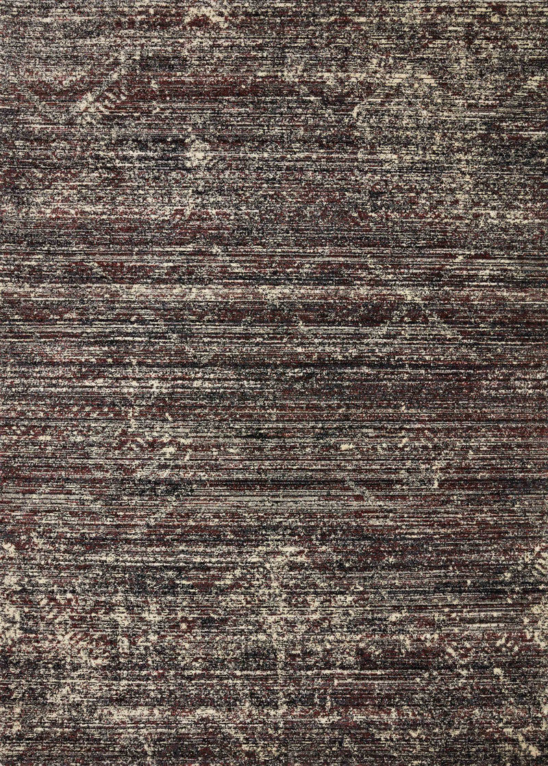 JASMINE Collection Wool/Viscose Rug  in  Midnight / Bordeaux Blue Accent Power-Loomed Wool/Viscose