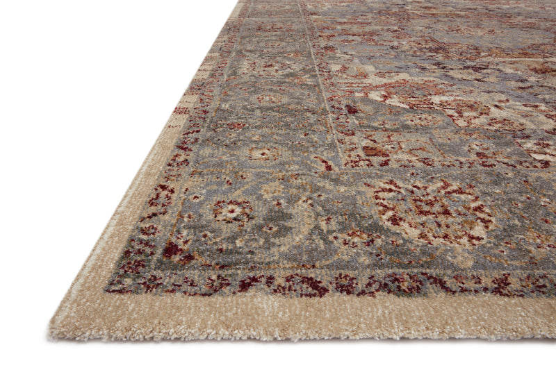 JASMINE Collection Rug  in  Slate / Brick Gray Accent Power-Loomed Viscose