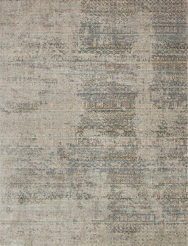 JAVARI Collection Rug  in  IVORY / SEA Ivory Runner Power-Loomed Polypropylene/Polyester
