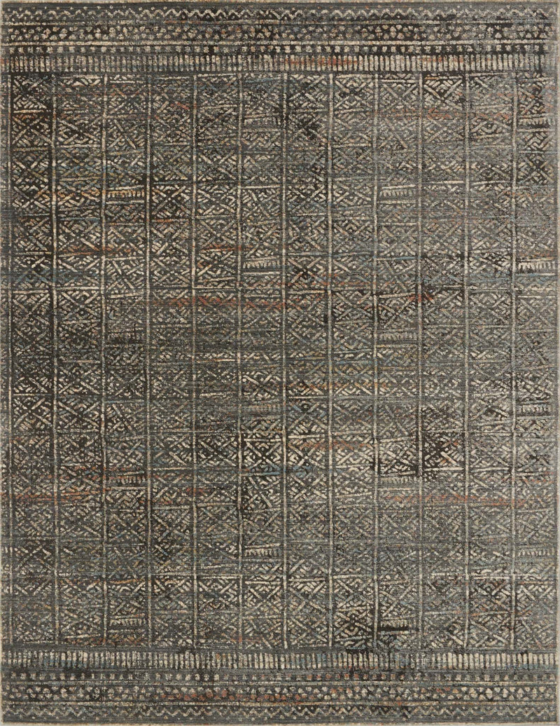 JAVARI Collection Rug  in  CHARCOAL / SILVER Gray Runner Power-Loomed Polypropylene/Polyester