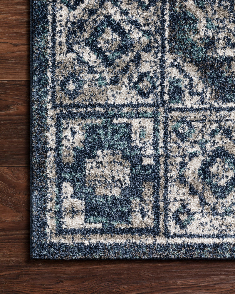 JOAQUIN Collection Rug  in  DENIM / GREY Blue Accent Power-Loomed Polypropylene