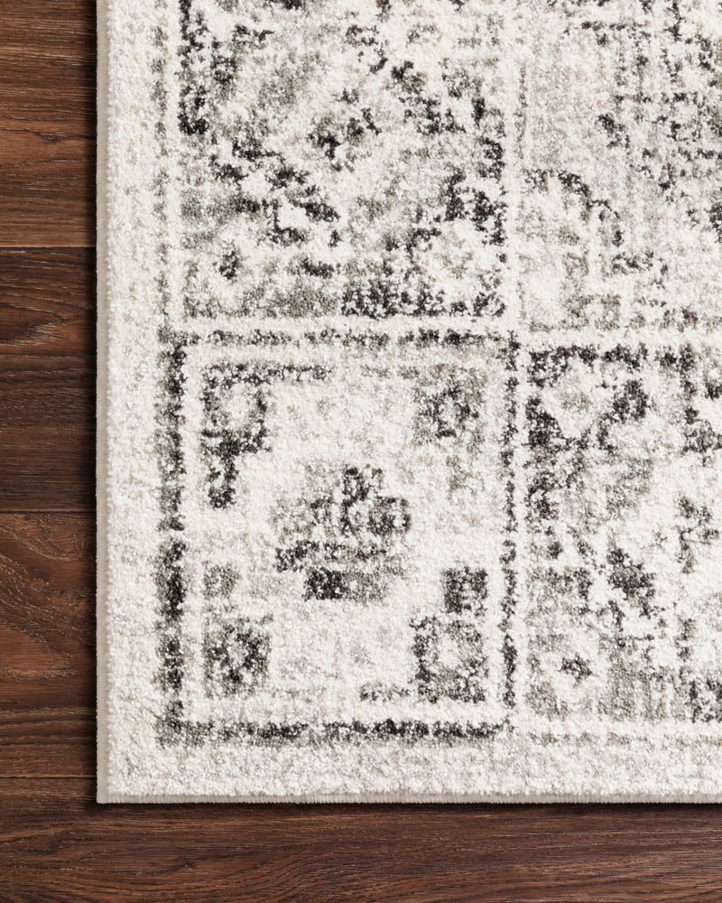 JOAQUIN Collection Rug  in  IVORY / CHARCOAL Ivory Accent Power-Loomed Polypropylene