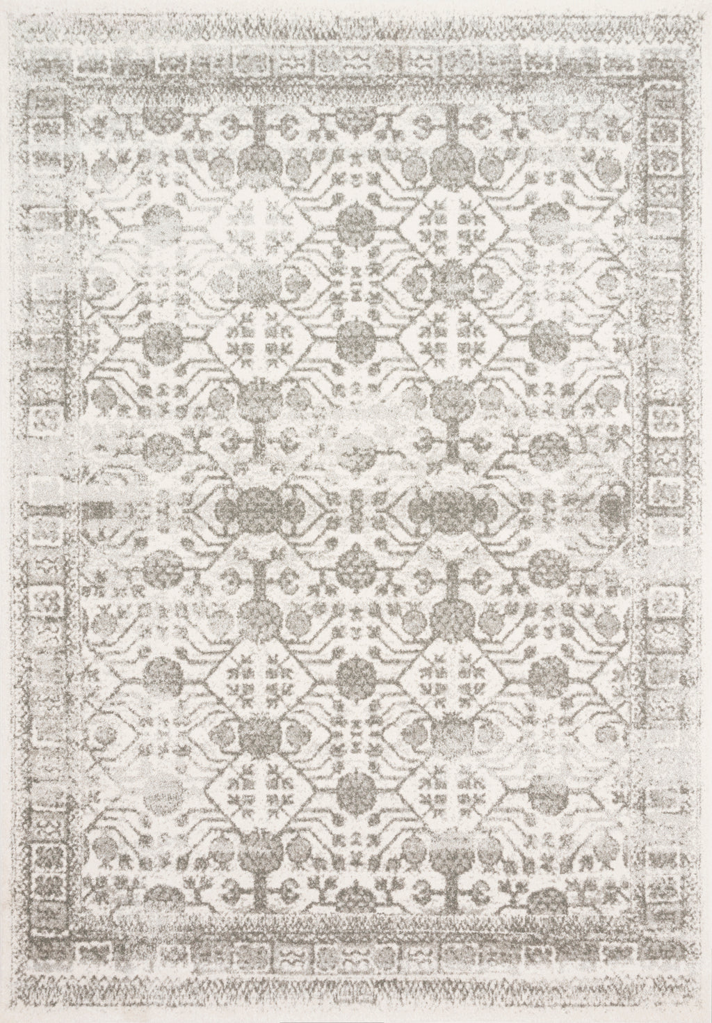 JOAQUIN Collection Rug  in  IVORY / GREY Ivory Accent Power-Loomed Polypropylene