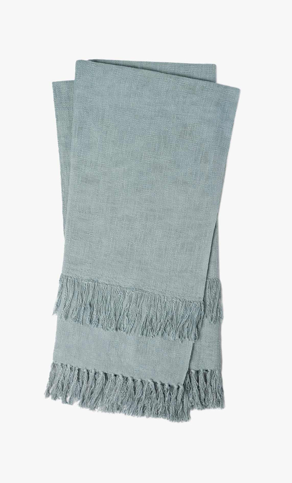 JOVI Throw in BLUE Blue Small Cotton