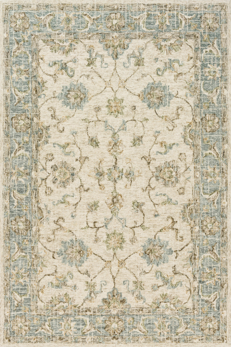 JULIAN Collection Wool Rug  in  IVORY / SPA Ivory Runner Hand-Hooked Wool