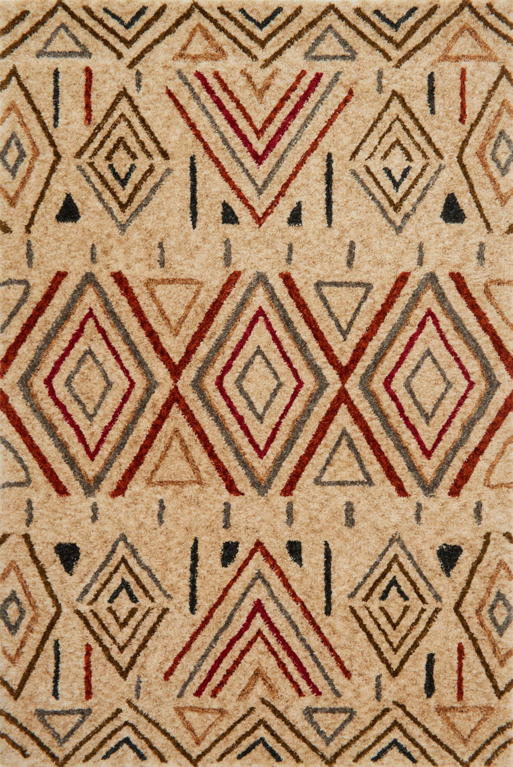 KALLIOPE Collection Rug  in  SAND / RUST Beige Small Hand-Woven Polyester