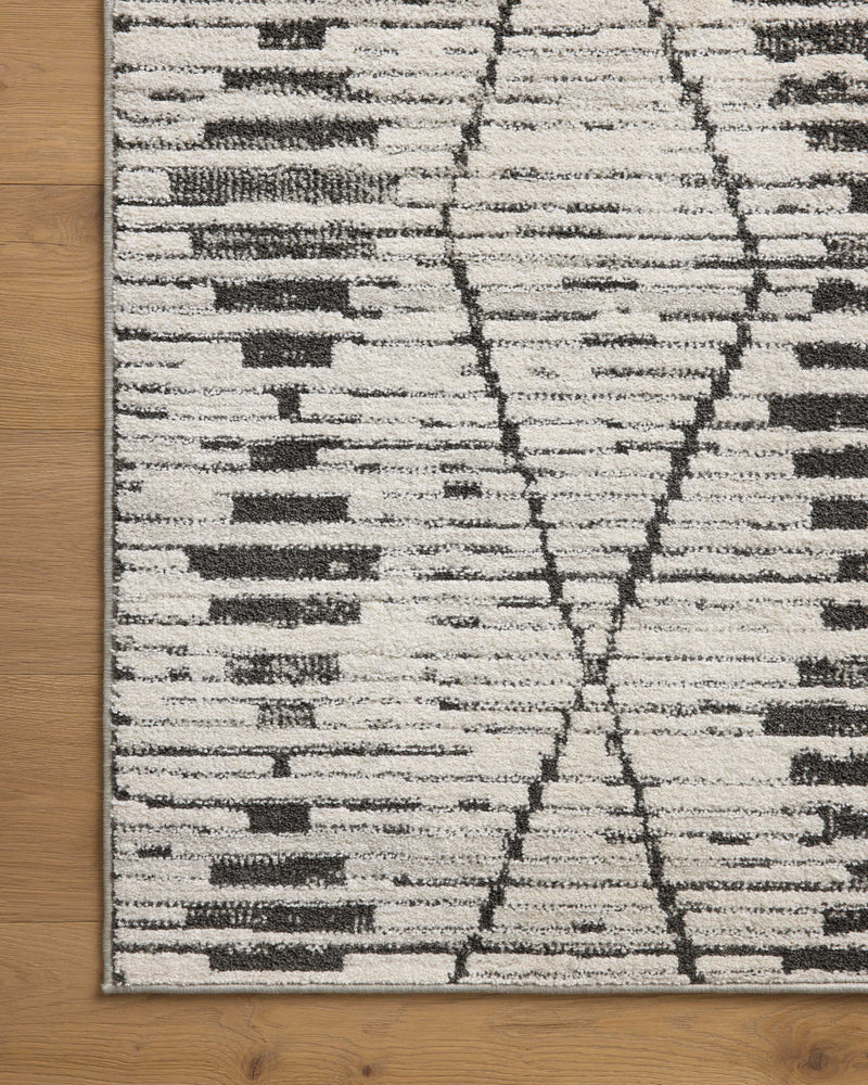 KAMALA Collection Rug  in  Charcoal / Dove Gray Accent Power-Loomed Polyester