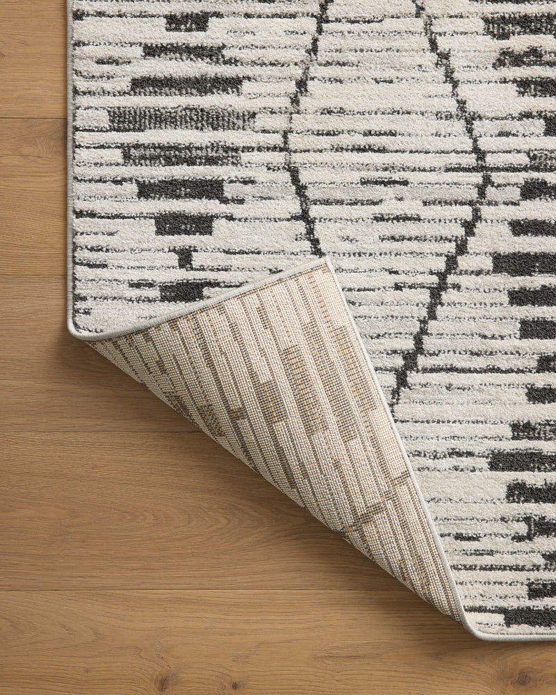 KAMALA Collection Rug  in  Charcoal / Dove Gray Accent Power-Loomed Polyester