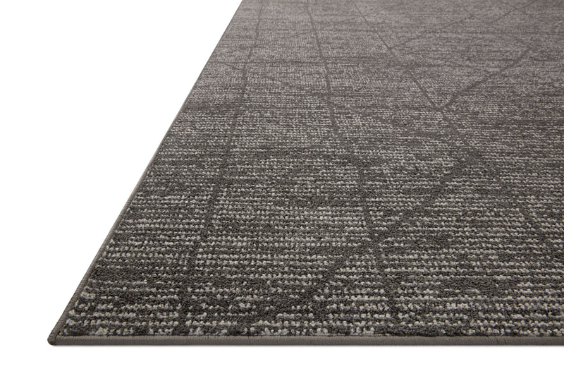 KAMALA Collection Rug  in  Charcoal / Ivory Gray Accent Power-Loomed Polyester