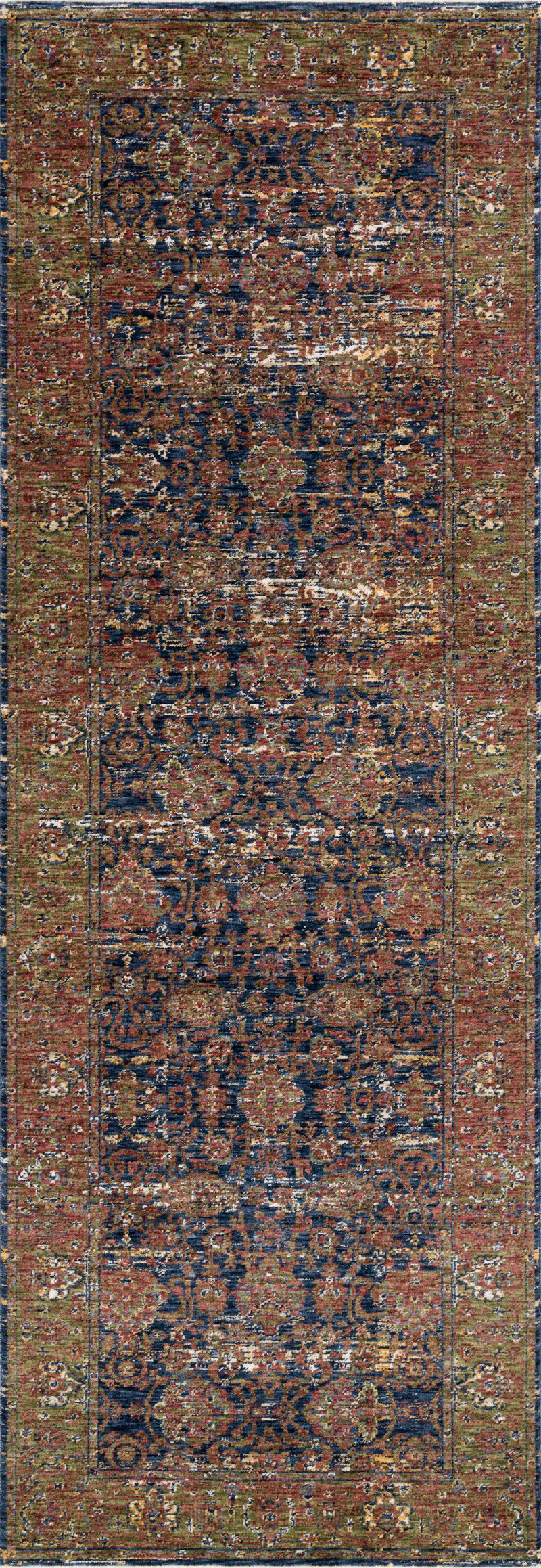 KENNEDY Collection Rug  in  BLUE / MULTI Blue Accent Power-Loomed Polyester