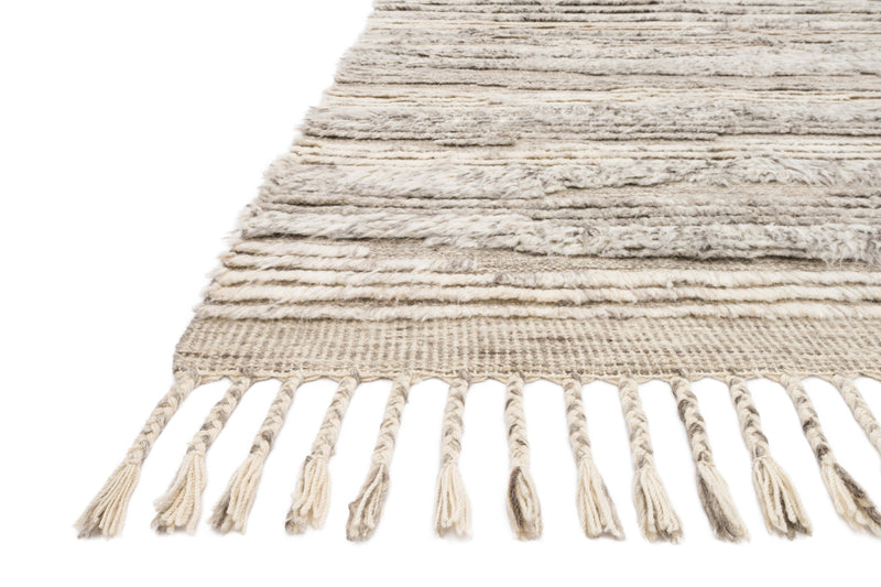 KHALID Collection Wool Rug  in  NATURAL / IVORY Beige Accent Hand-Knotted Wool