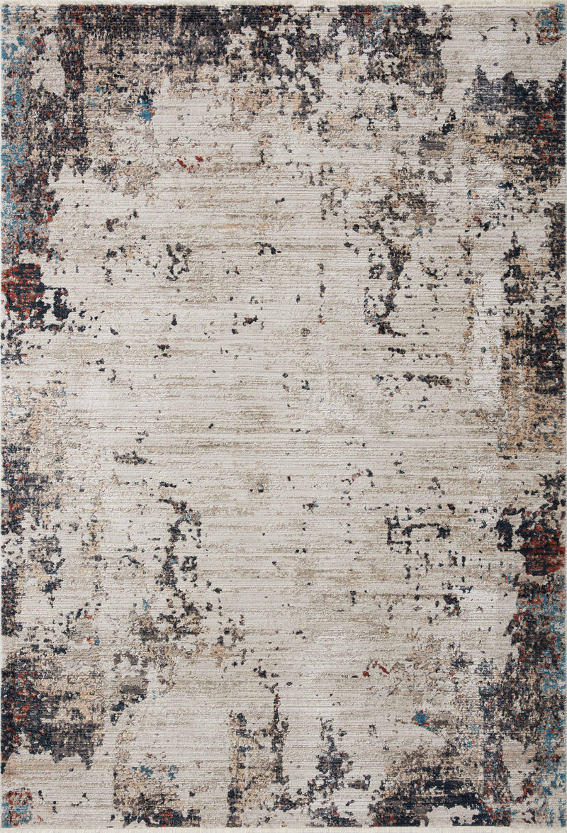 LEIGH Collection Rug  in  Ivory / Charcoal Ivory Runner Power-Loomed Polyester