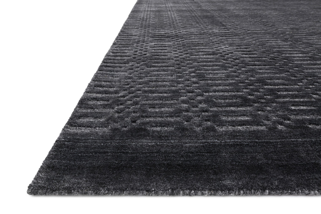 LENNON Collection Wool/Viscose Rug  in  CHARCOAL Gray Accent Hand-Loomed Wool/Viscose