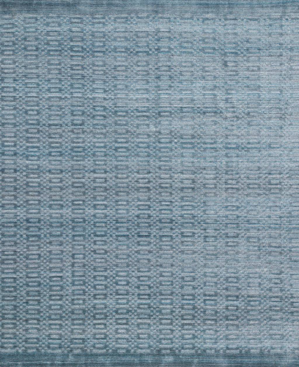LENNON Collection Wool/Viscose Rug  in  OCEAN Blue Accent Hand-Loomed Wool/Viscose
