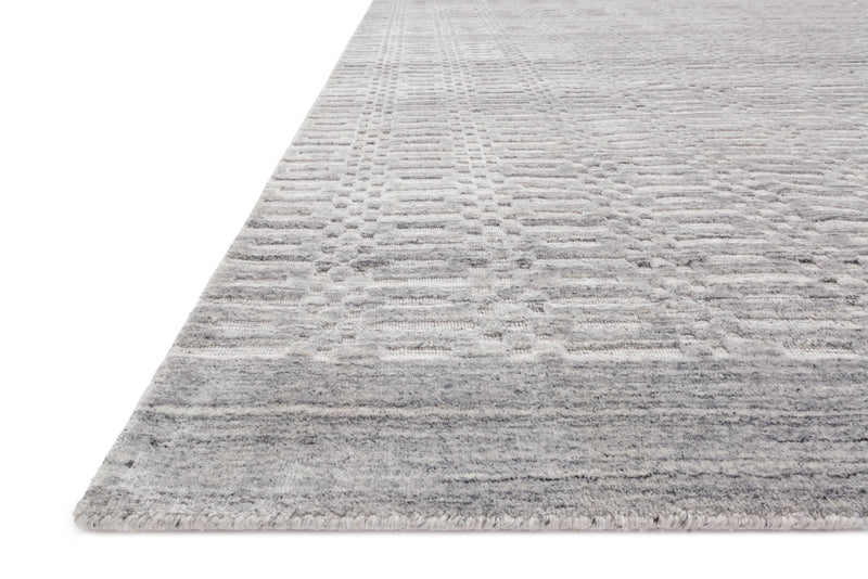 LENNON Collection Wool/Viscose Rug  in  SILVER Gray Accent Hand-Loomed Wool/Viscose
