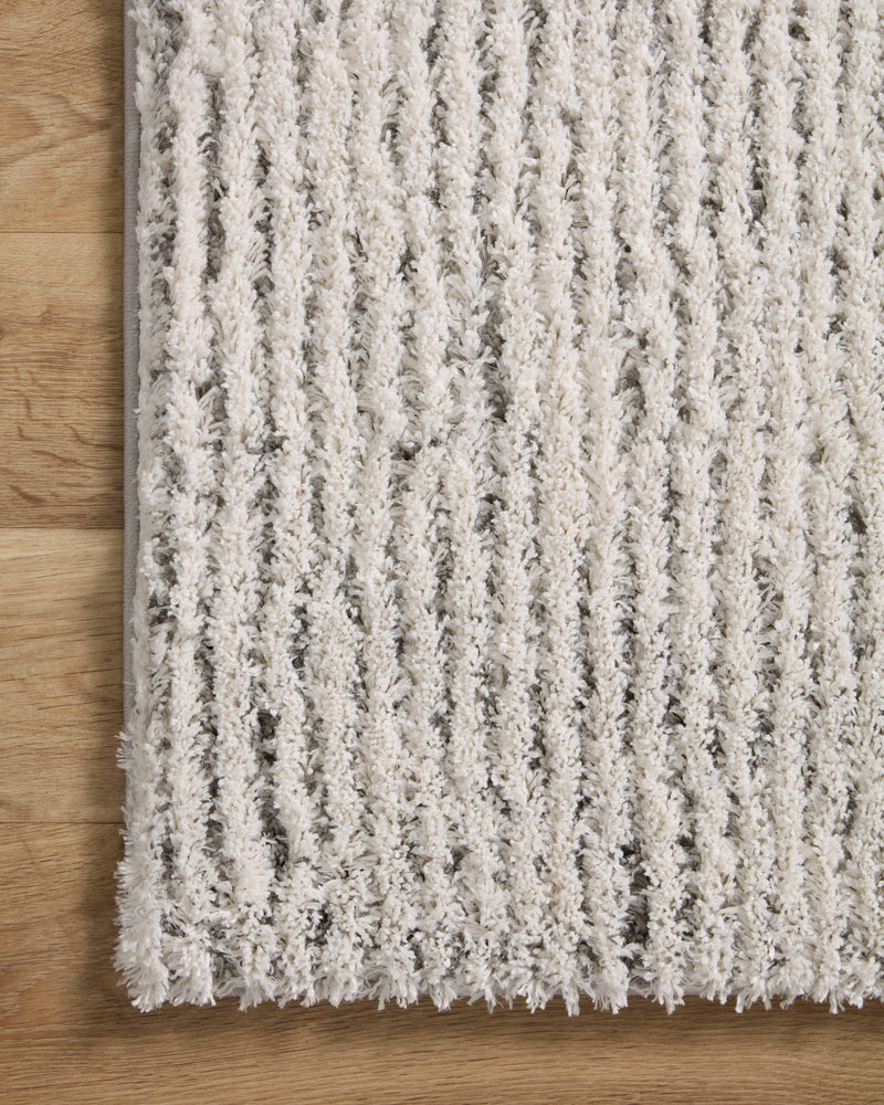 LEVITT Collection Rug  in  Ivory / Grey Ivory Accent Power-Loomed Polyester