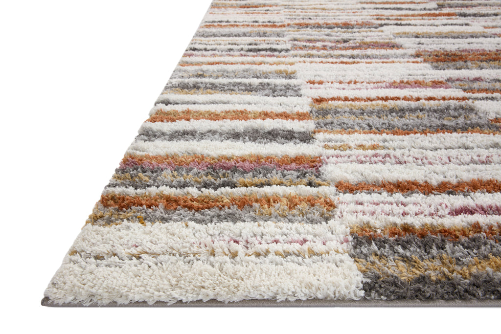 LEVITT Collection Rug  in  Ivory / Sunset Ivory Accent Power-Loomed Polyester