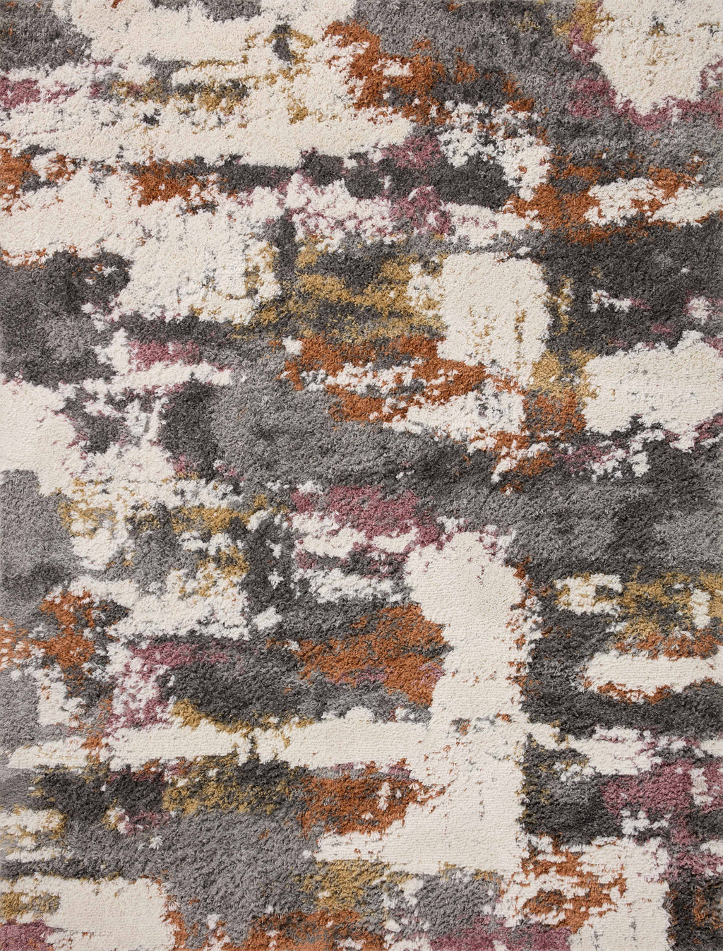 LEVITT Collection Rug  in  Grey / Multi Gray Accent Power-Loomed Polyester