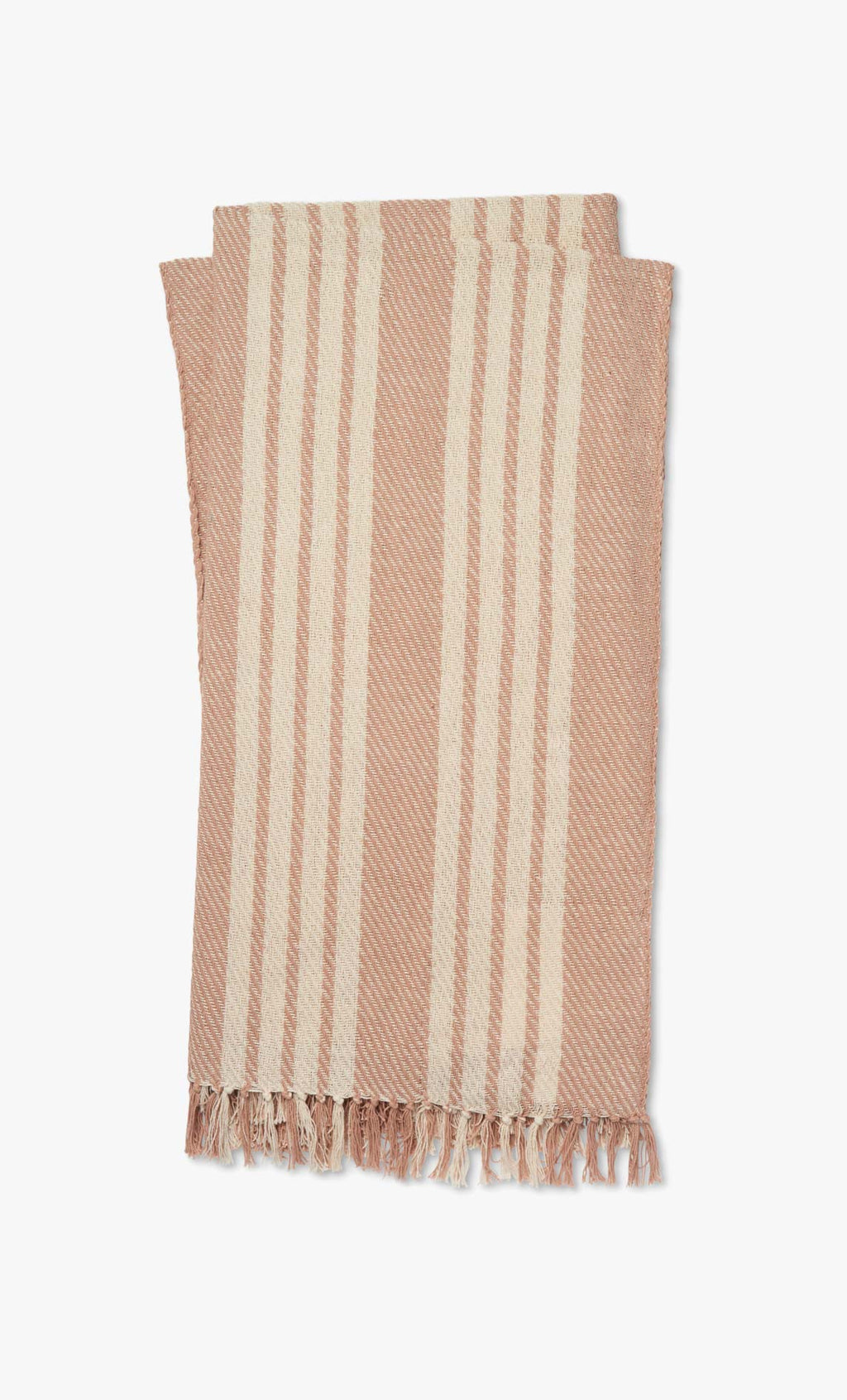 LORA Throw in BLUSH / IVORY Red Small Cotton