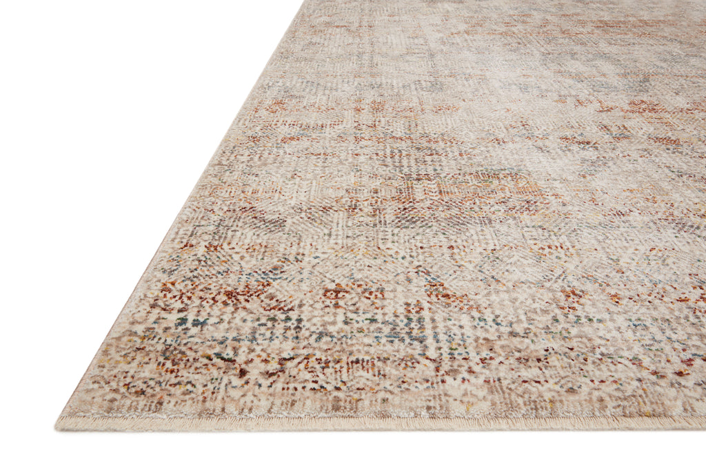 LOURDES Collection Rug  in  Ivory / Spice Ivory Accent Power-Loomed Polypropylene/Polyester