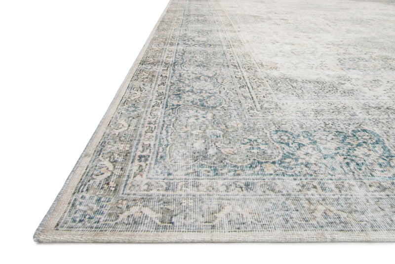 LUCCA Collection Wool/Viscose Rug  in  MIST / IVORY Beige Accent Power-Loomed Wool/Viscose