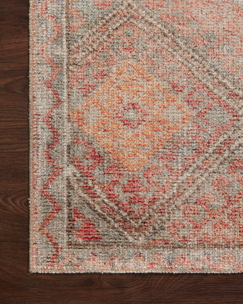 MALIK Collection Rug  in  DOVE / SUNSET Brown Accent Power-Loomed Polyester