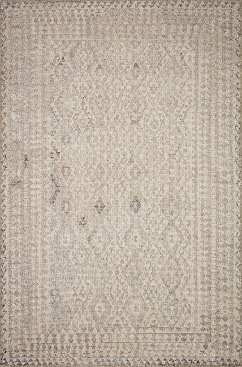 MALIK Collection Rug  in  IVORY / STONE Ivory Accent Power-Loomed Polyester