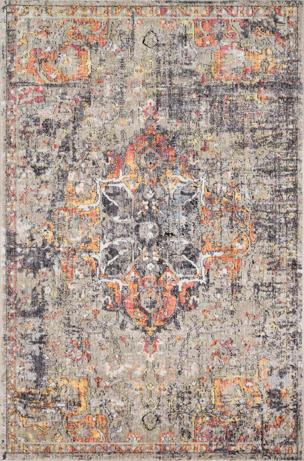 MEDUSA Collection Rug  in  TAUPE / SUNSET Beige Runner Power-Loomed Polyester
