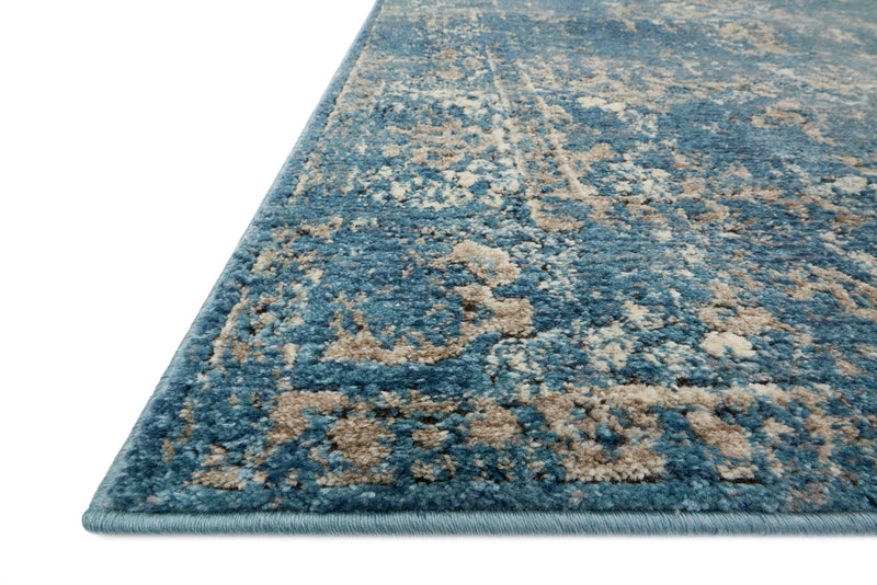 MILLENNIUM Collection Rug  in  BLUE / TAUPE Blue Accent Power-Loomed Jute/Hemp