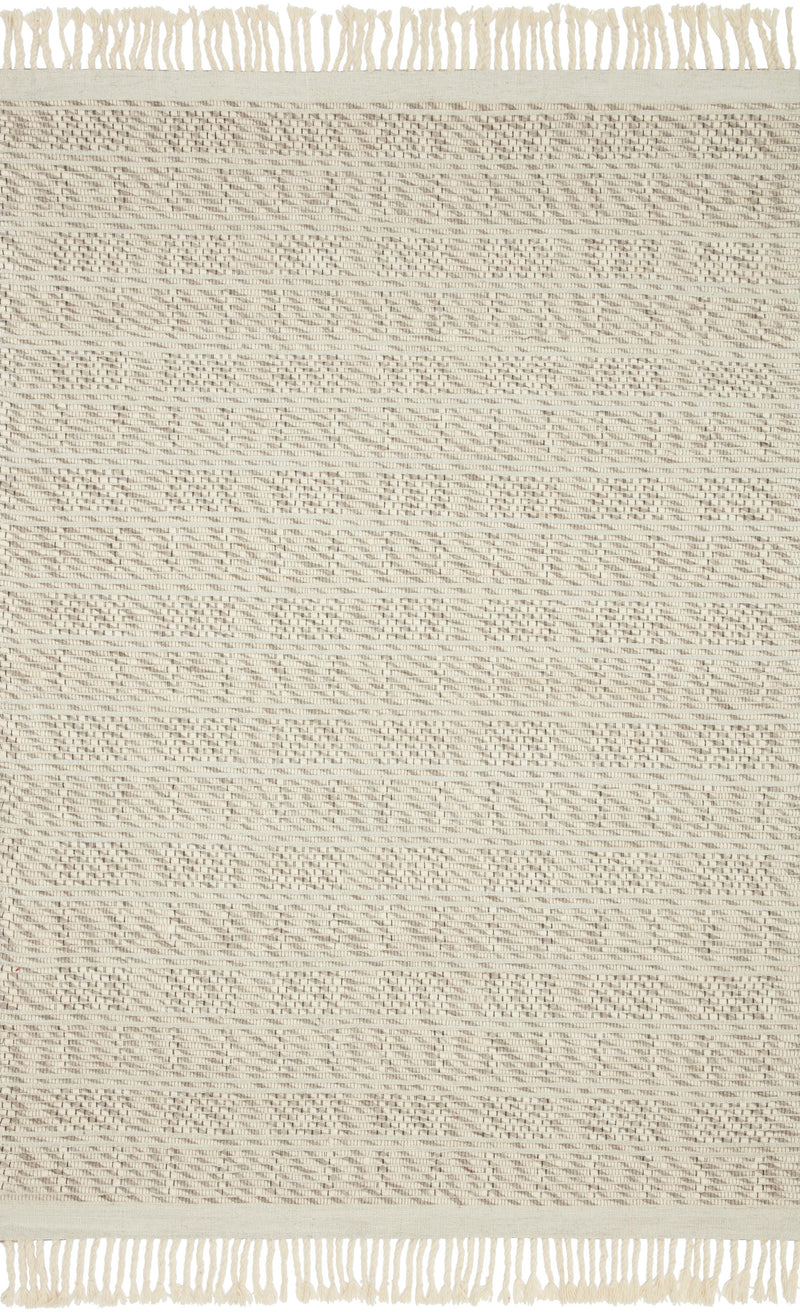 Annie Collection Rug in White / Rust