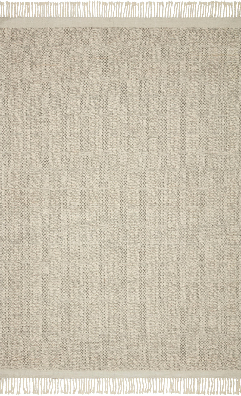 Annie Collection Rug in White / Rust