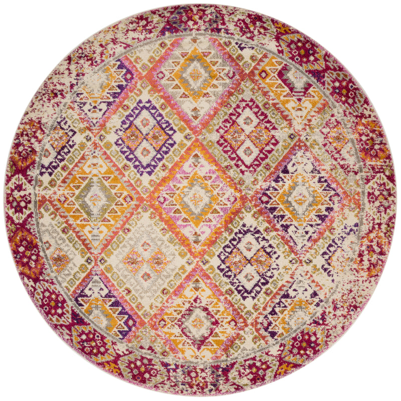 NADIA Collection Rug  in  PINK / MULTI Pink Runner Power-Loomed Polypropylene