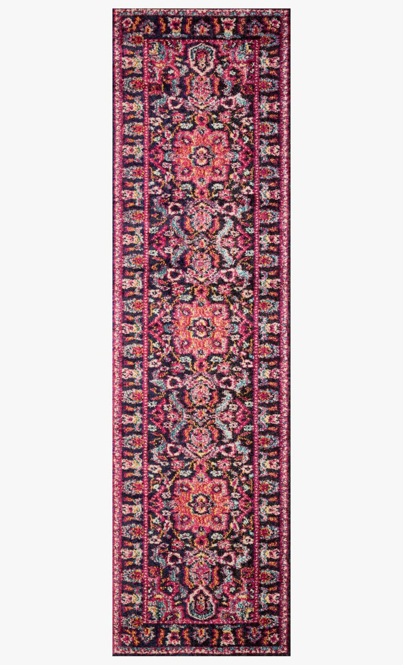 NADIA Collection Rug in MIDNIGHT / PINK