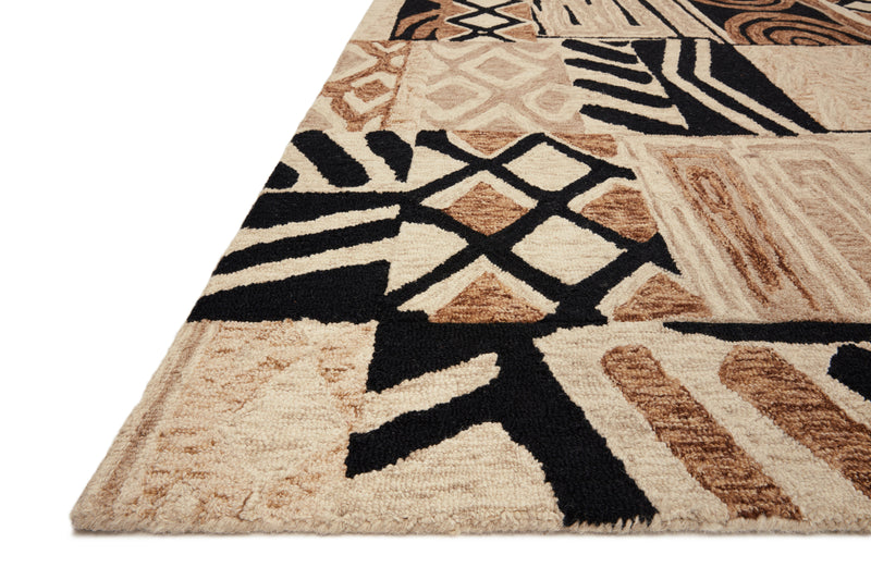 NALA Collection Wool Rug  in  TOBACCO / NATURAL Beige Accent Hand-Tufted Wool