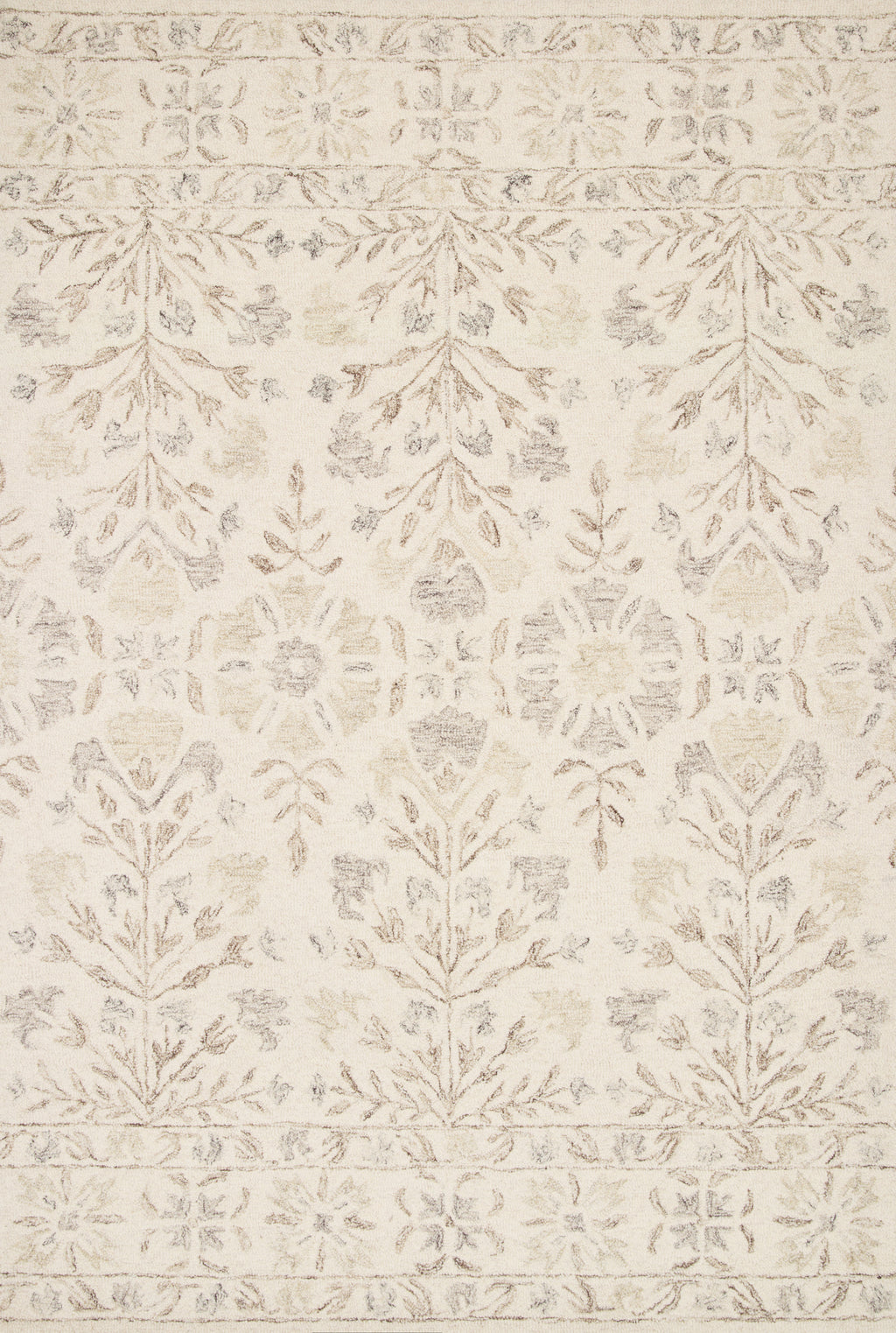 NORABEL Collection Wool Rug  in  IVORY / NEUTRAL Ivory Accent Hand-Hooked Wool
