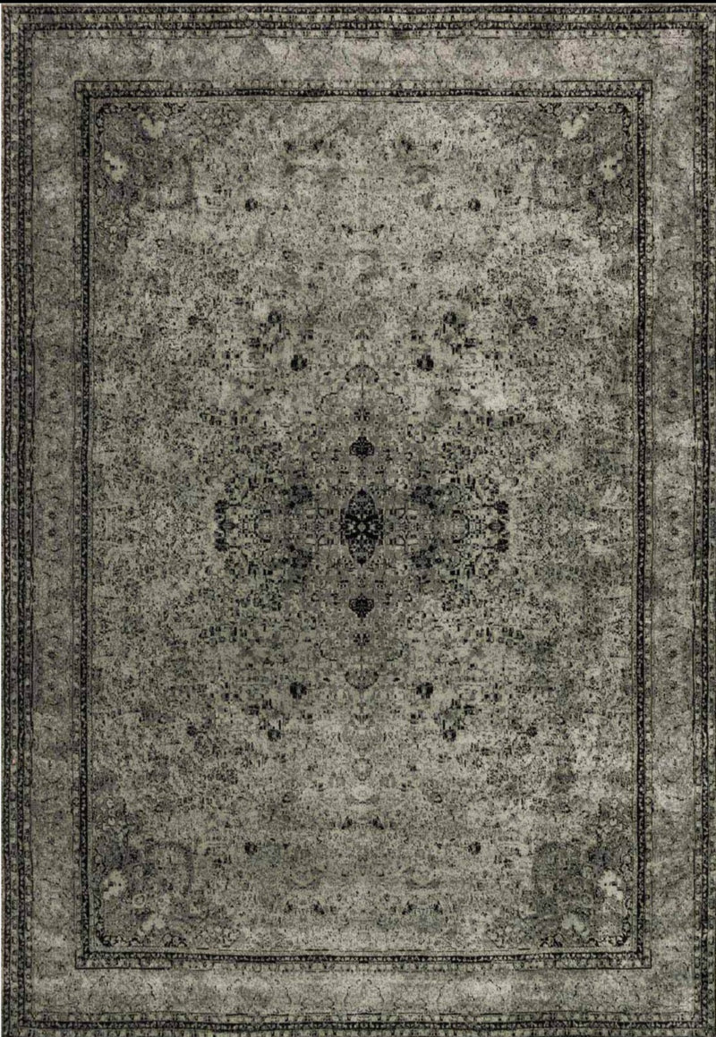 JOURNEY Collection Wool/Viscose Rug  in  IVORY / SMOKE