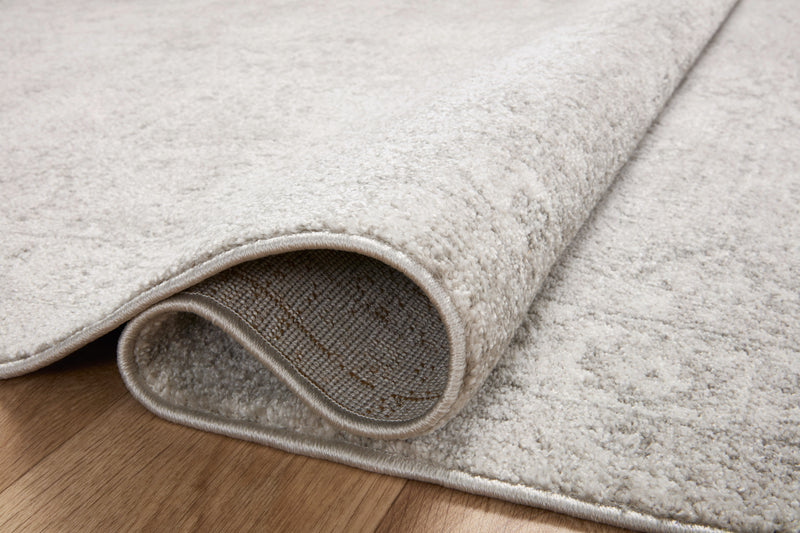 ODETTE Collection Rug  in  Silver / Ivory Gray Accent Power-Loomed Polyester