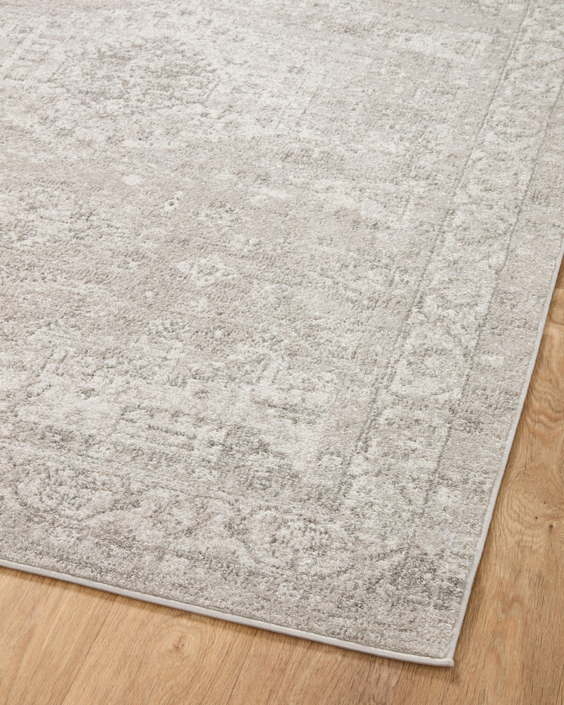 ODETTE Collection Rug  in  Silver / Ivory Gray Accent Power-Loomed Polyester