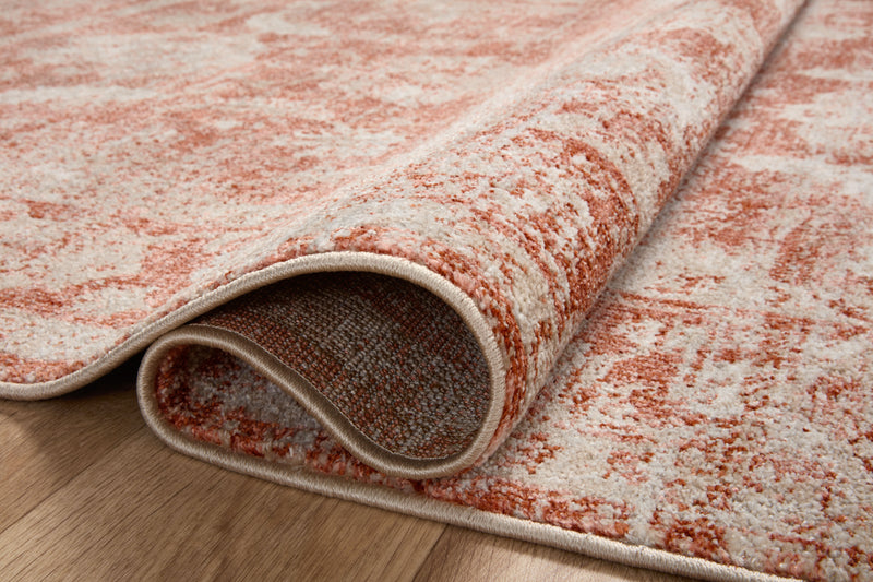 ODETTE Collection Rug  in  Rust / Ivory Rust Accent Power-Loomed Polyester