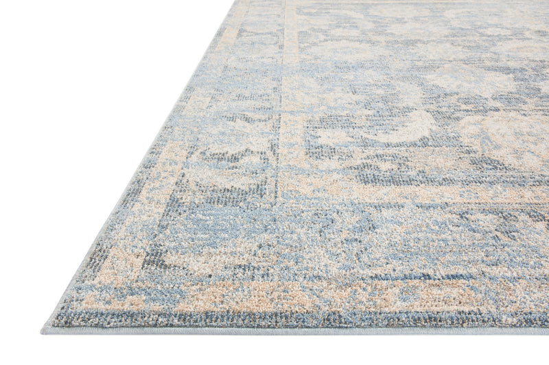 ODETTE Collection Rug  in  Sky / Beige Blue Accent Power-Loomed Polyester