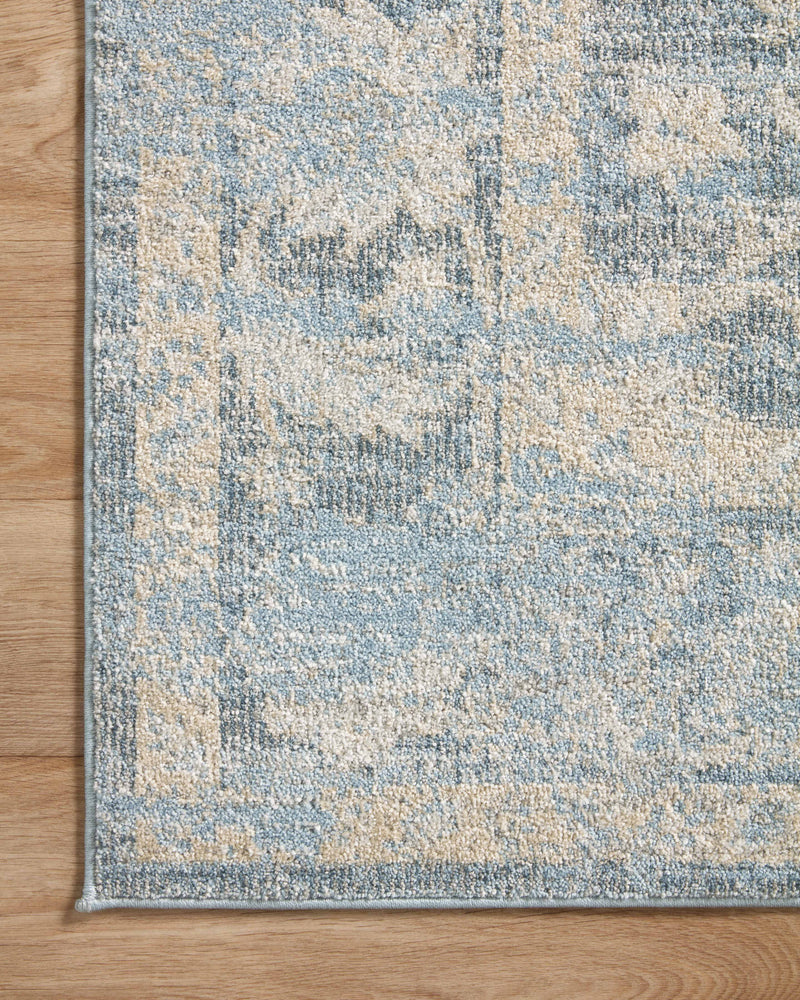 ODETTE Collection Rug  in  Sky / Beige Blue Accent Power-Loomed Polyester