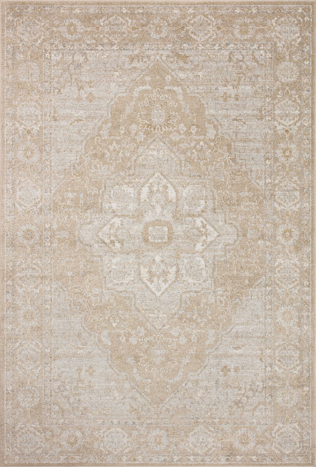 ODETTE Collection Rug  in  Beige / Silver Beige Accent Power-Loomed Polyester