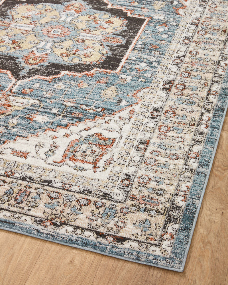 ODETTE Collection Rug  in  Sky / Multi Blue Accent Power-Loomed Polyester